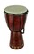 12 Inch Tall Carved Elephant Djembe Drum 6.5 Inch Diameter